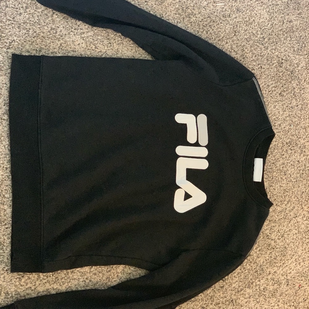 Black and White Fila Sweatshirt